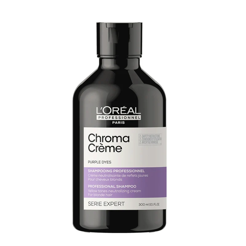 L'Oréal Professionnel Chroma Creme Purple Shampoo 300ml - shampooing anti-jaunissement pour cheveux blonds
