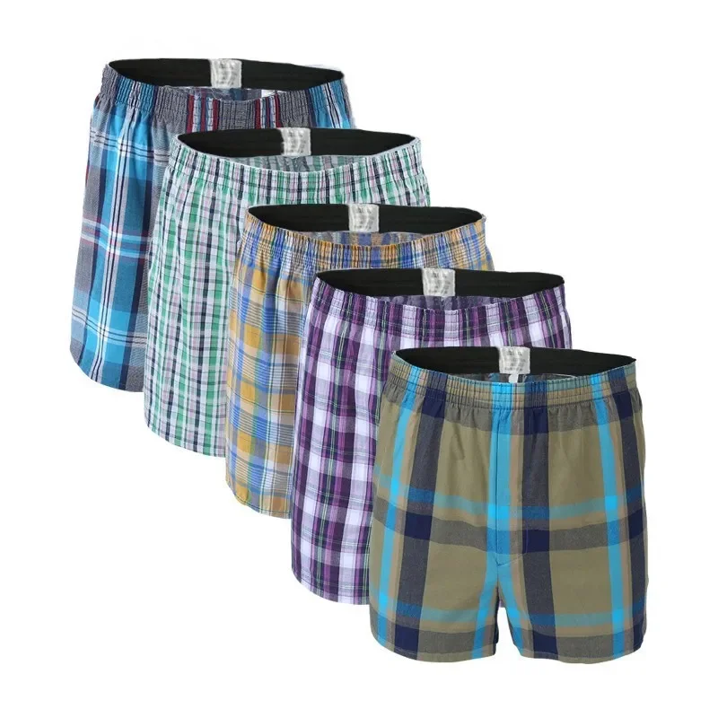 Lot de 5 Boxers Homme en Coton Respirant – Sous-Vêtements Confort Grande Taille