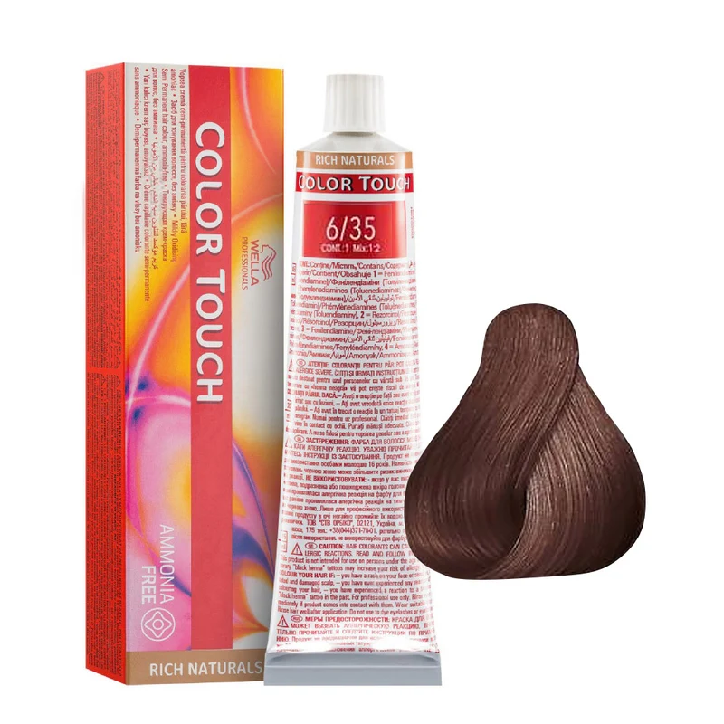 Wella Color Touch Rich Naturals 6/35 Blond Foncé Acajou Doré 60ml - coloration semi-permanente sans ammoniaque