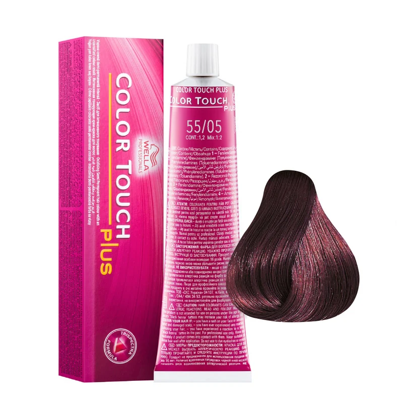 Wella Color Touch Plus 55/05 Marron Clair Intense Naturel Acajou 60 ml - coloration demi-permanente