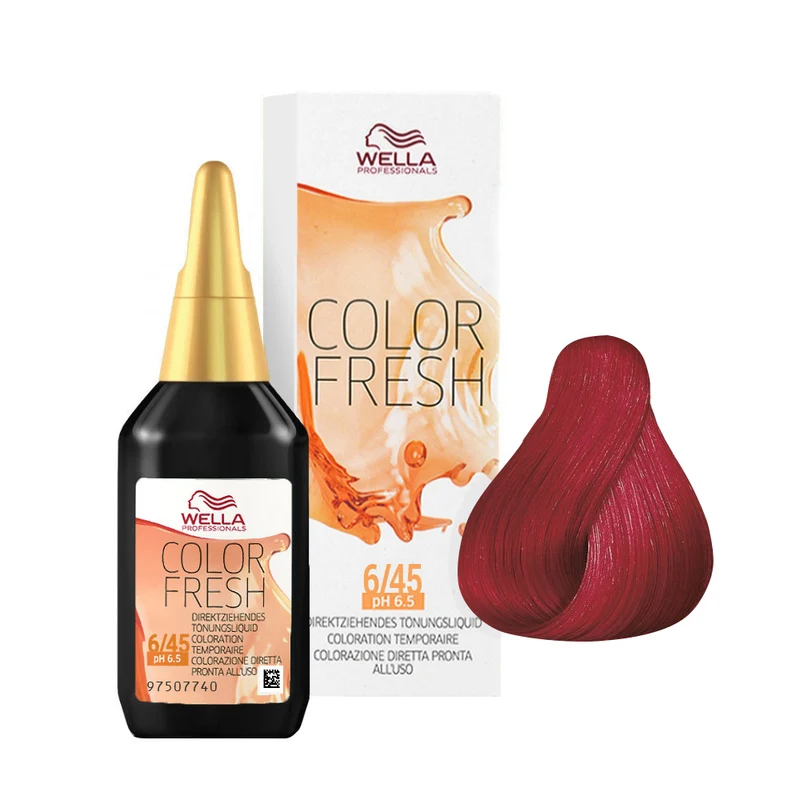 Wella Color Fresh 6/45 Blond Foncé Cuivré Acajou 75ml - rehausseur de couleur sans ammoniac