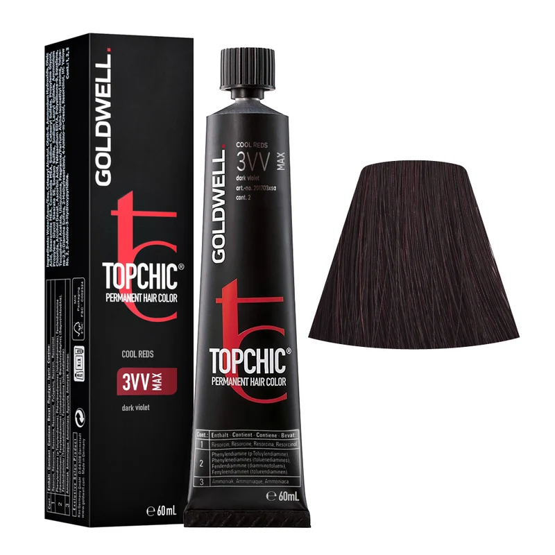 Goldwell Topchic Tube 3VV Max Dark Violet 60ml - coloration permanente en tube