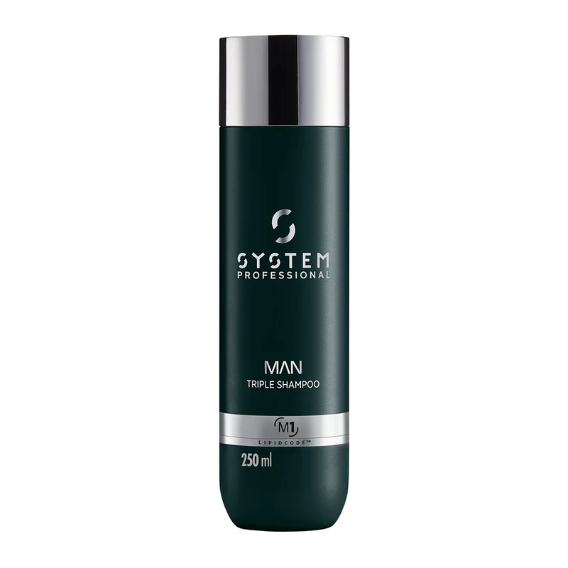 System Professional Man Triple Shampoo M1, 250ml - nettoyant cheveux corps et barbe