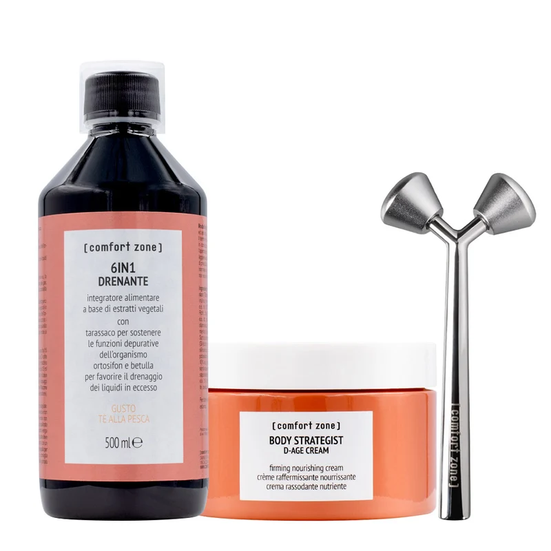Comfort Zone Body Strategist 6in1 Drenante 500ml D-Age Cream 180ml + Toning Tool OMAGGIO