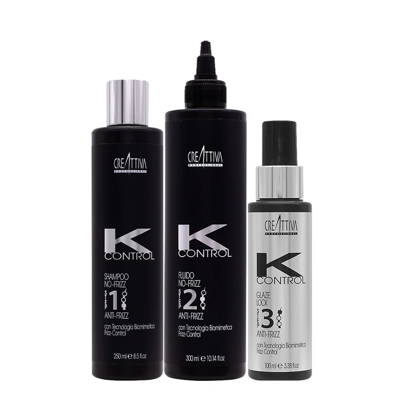 Creattiva Erilia KControl Shampoo No Frizz 1 250ml Fluido No Frizz 300ml Glaze Lock 3 100ml
