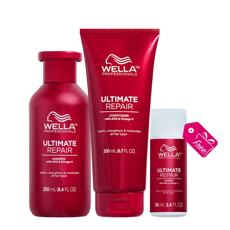 Wella Ultimate Repair Shampoo 250ml Conditioner 200ml + Shampoo 50ml OFFERT