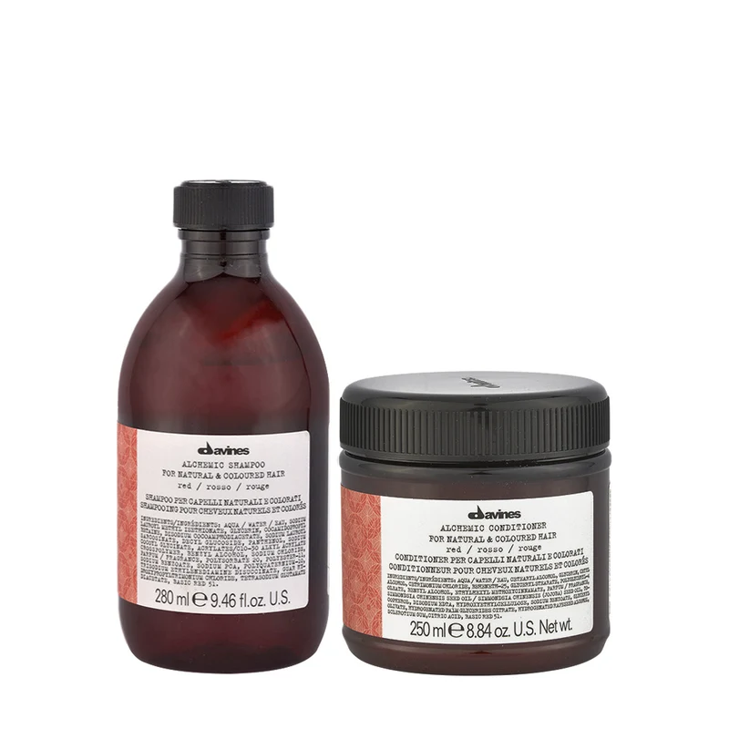 Davines Alchemic Shampooing cheveux rouge 280ml Conditioner 250ml