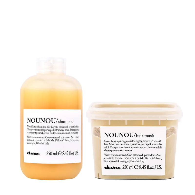 Davines Shampooing 250ml et Masque 250ml Restructurant Cheveux Abîmés