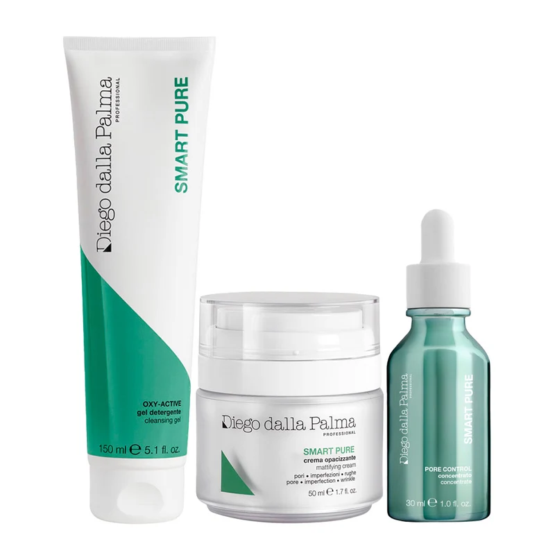 Diego Dalla Palma Oxy-Active Gel Nettoyant 150ml Pore Control Concentré 30ml Crème Matifiante 50ml