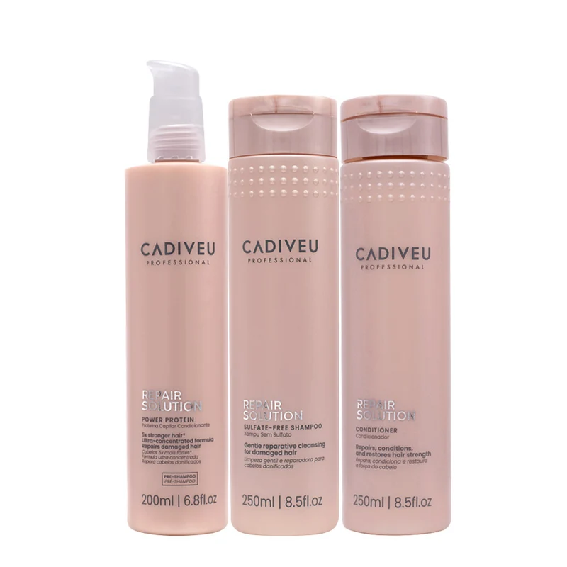 Cadiveu Professional Repair Solution Power Protein 200ml Shampoo 250ml Conditioner 250ml