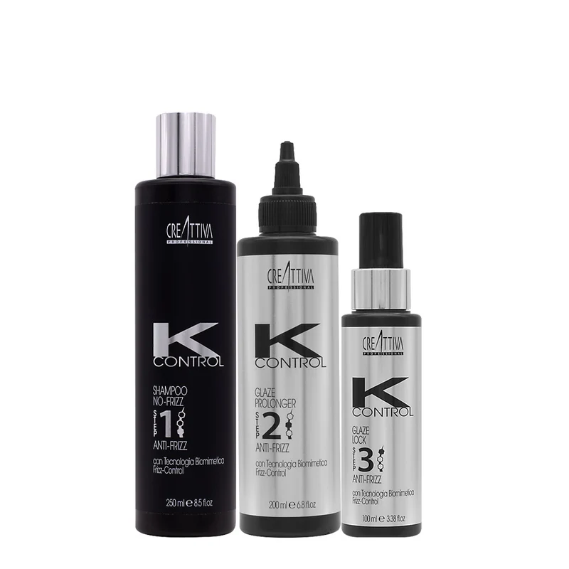 Creattiva Erilia KControl Shampoo No Frizz 1 250ml Glaze Prolonger 2 200ml Glaze Lock 3 100ml