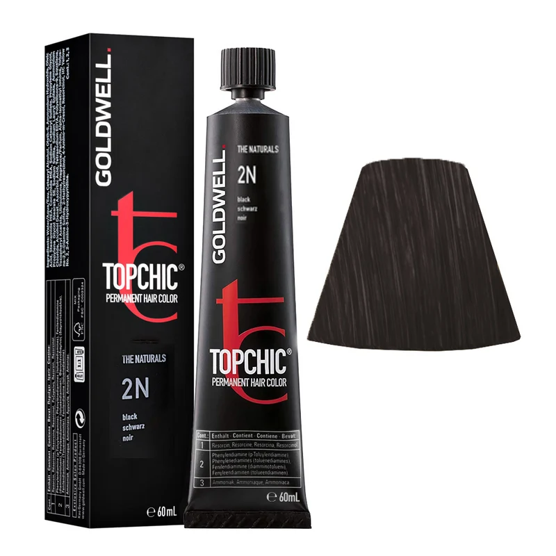 Goldwell Topchic Tube 2N Noir 60ml - coloration permanente en tube