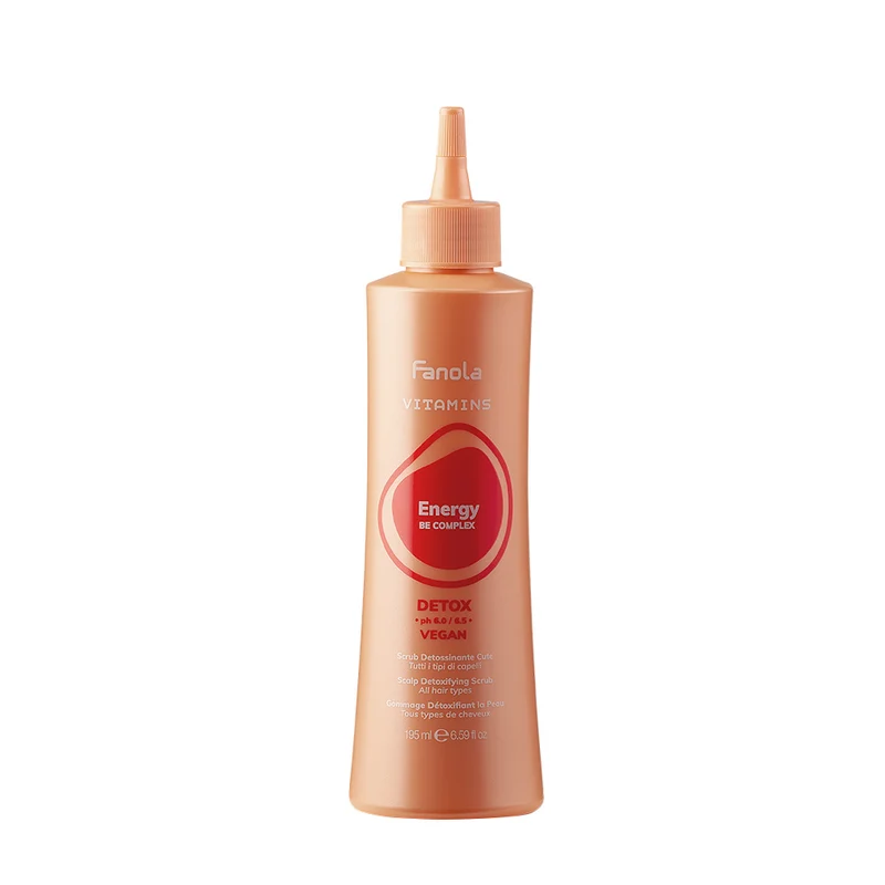 Fanola Vitamins Energy Be Complex Detox Scalp Fluid 195ml - gommage détoxifiant pour le cuir chevelu