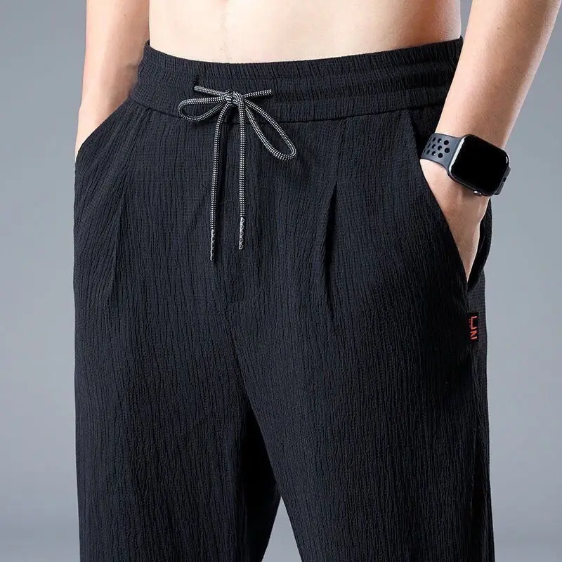 Pantalon d'Été en Lin et Soie Glacée