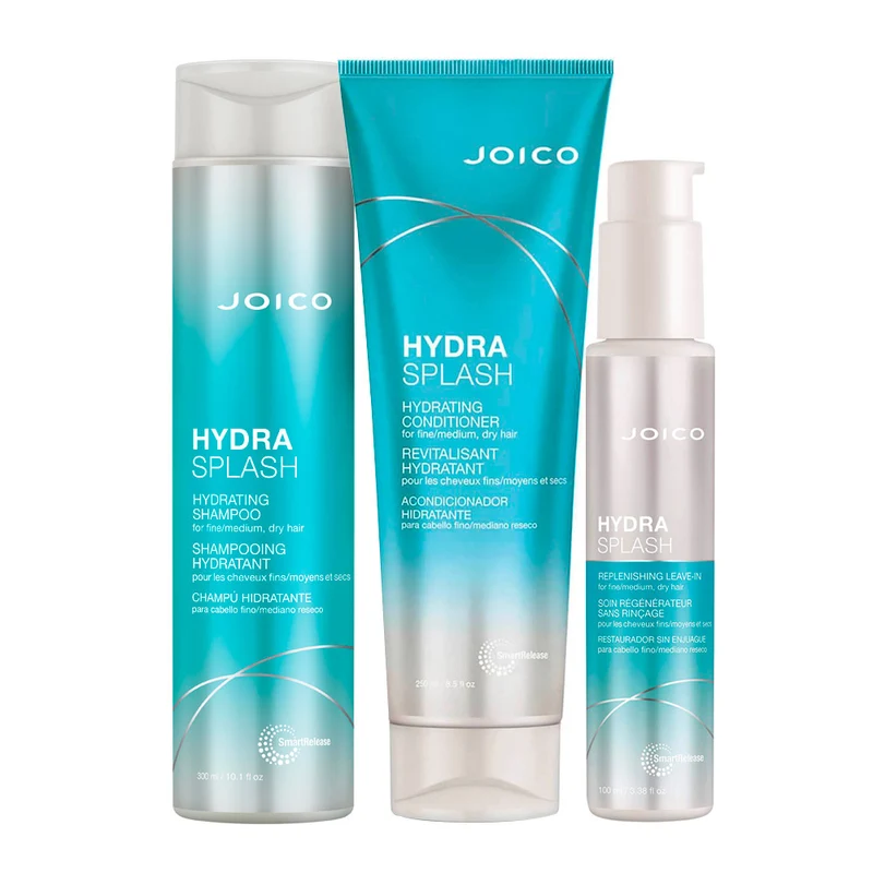 Joico Hydrasplash Hydrating Shampoo 300ml Conditioner 250ml Replenishing Leave-in 100ml
