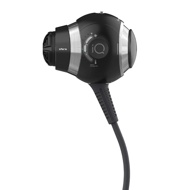 Ga.ma Professional IQ Sfera Noir - sèche-cheveux sphérique