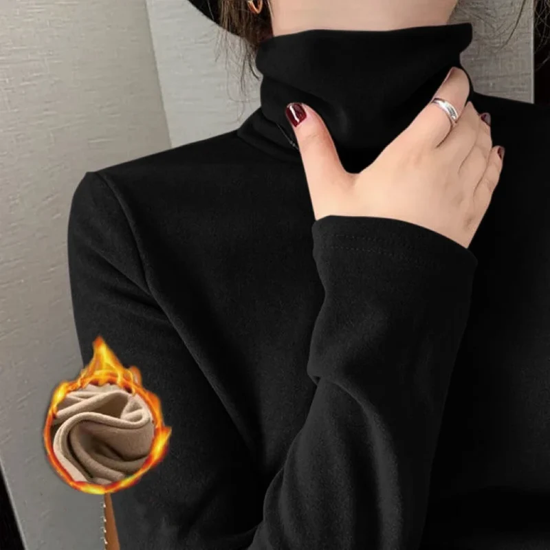 Col Roulé Thermique avec Doublure Polaire - Femme