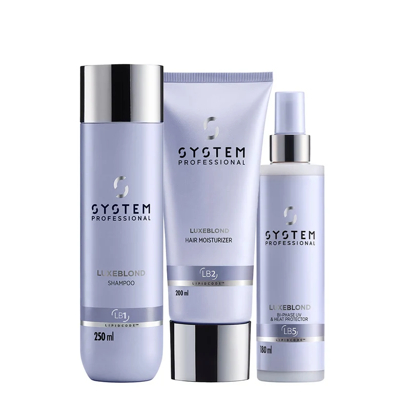 System Professional LuxeBlond Shampoo 250ml Conditioner 200ml Bi-Phase 180ml