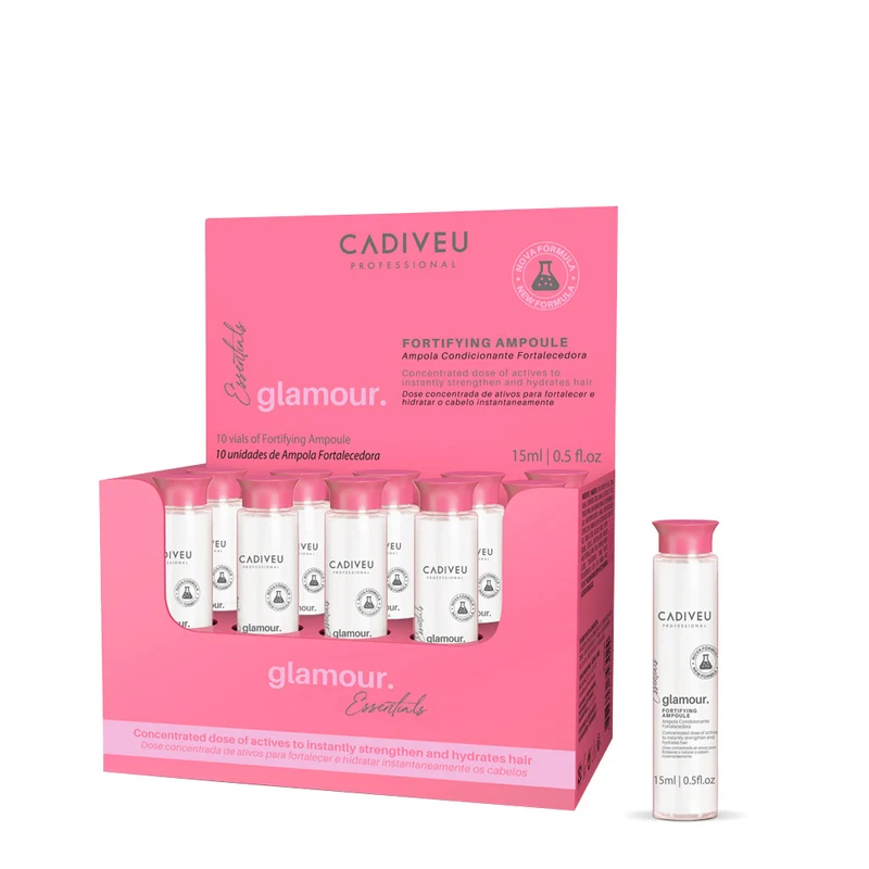 Cadiveu Essentials Glamour Fortifying Ampoule 10x15ml - ampoules hydratantes renforçantes