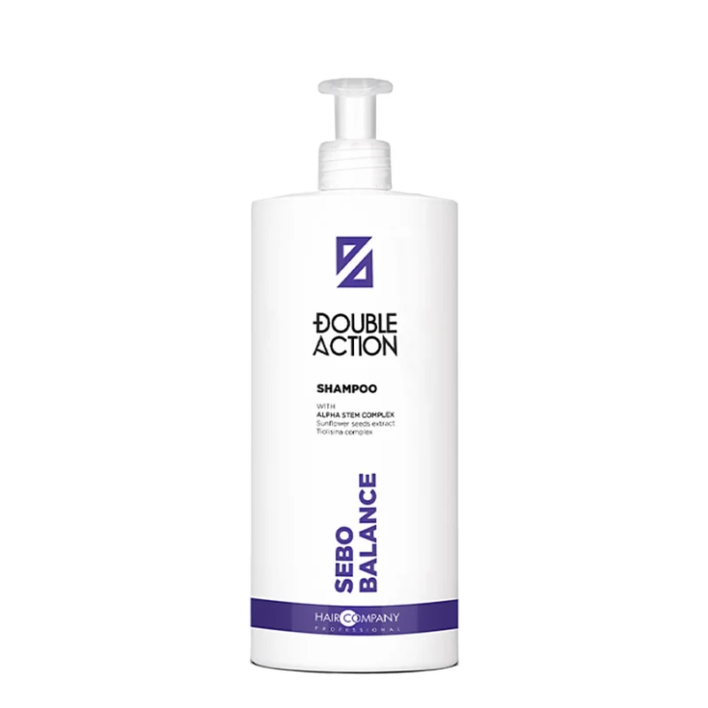 Hair Company Double Action Sebo Balance Shampoo 1000ml - shampoing régulateur de sébum