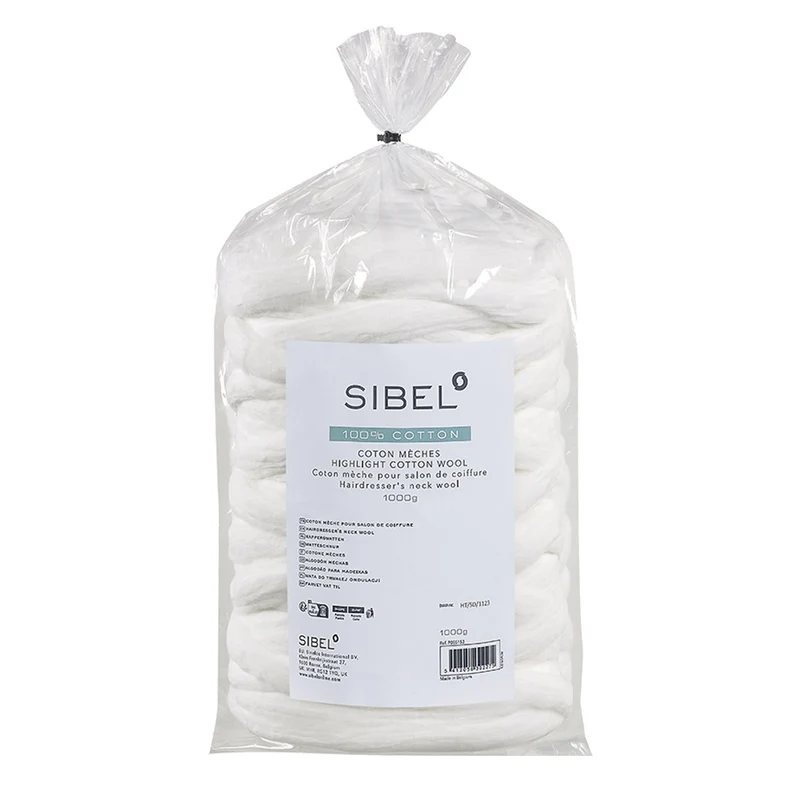 Sibel Cotton Mèches Highlighting Cotton Wool 1000gr - coton pour mèches