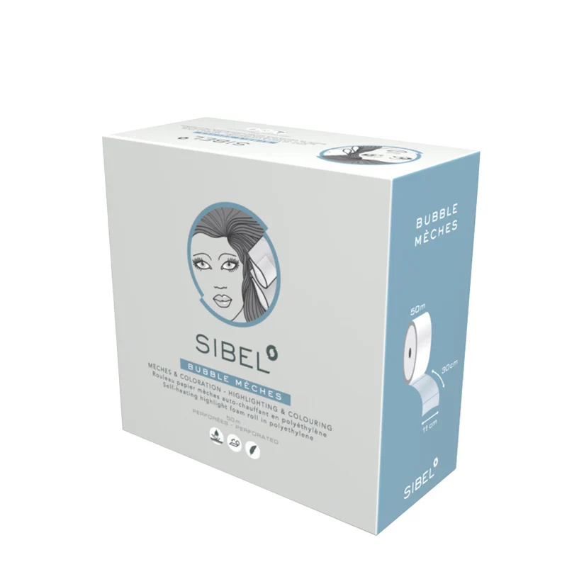 Sibel Bubble Mèches Self-Heating Highlighting Foam Roll 50m - papiers mèches