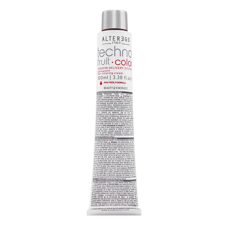 Alterego Technofruit Color 4/17 Châtain Cendré Marron 100ml - coloration permanente