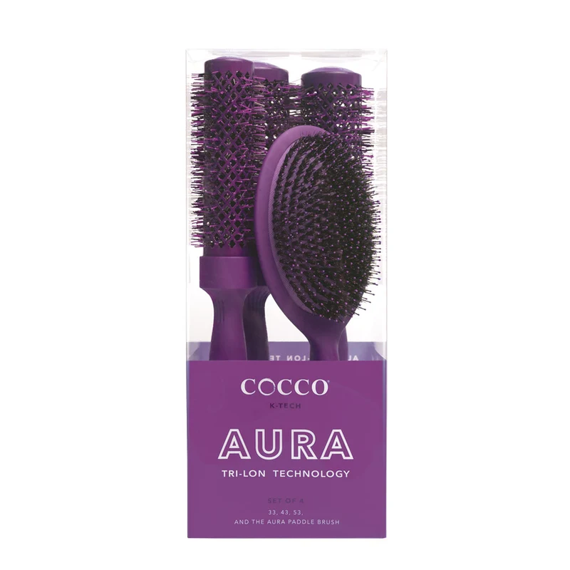 Cocco Aura Brush Set Purple 4pcs - set de brosses
