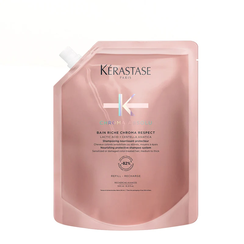 Kérastase Chroma Absolu Bain Riche Chroma Respect Eco- Refill 500ml - recharge shampooing cheveux colorés et épais