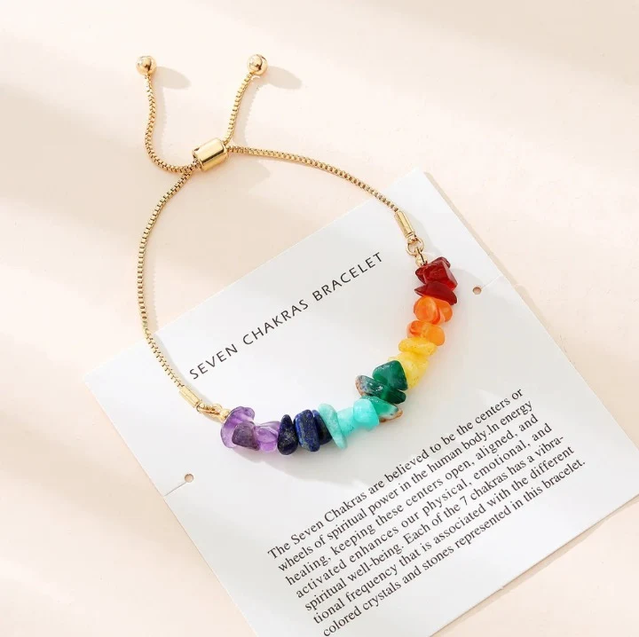 Bracelet 7 Chakras avec Pierres Naturelles