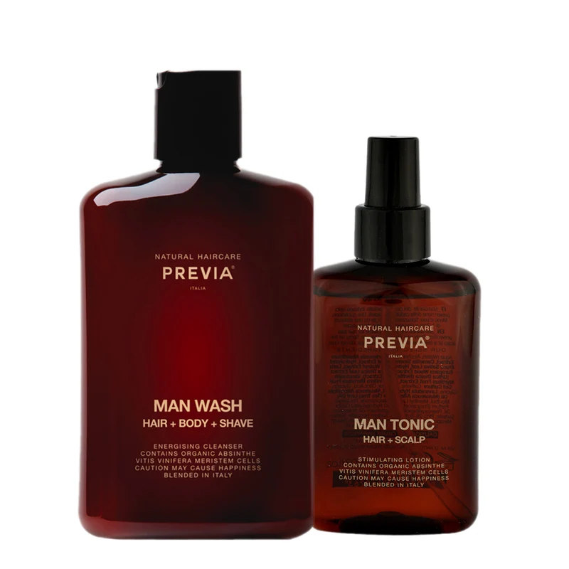 Previa Man Wash Hair Body Shave 250ml Tonic Hair Scalp 150ml