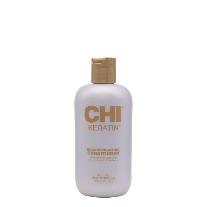 CHI Keratin Conditioner 355ml - après-shampooing restructurant anti-frisottis pour cheveux abîmés