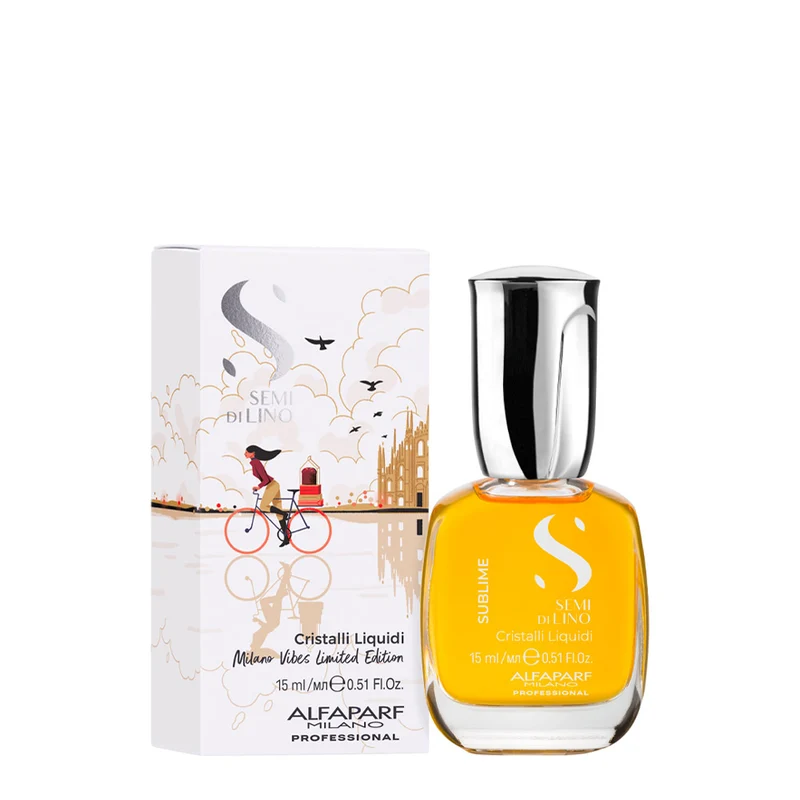 Alfaparf Milano Semi Di Lino Sublime Cristalli Liquidi Milano Vibes White Limited Edition 15ml - sérum brillance
