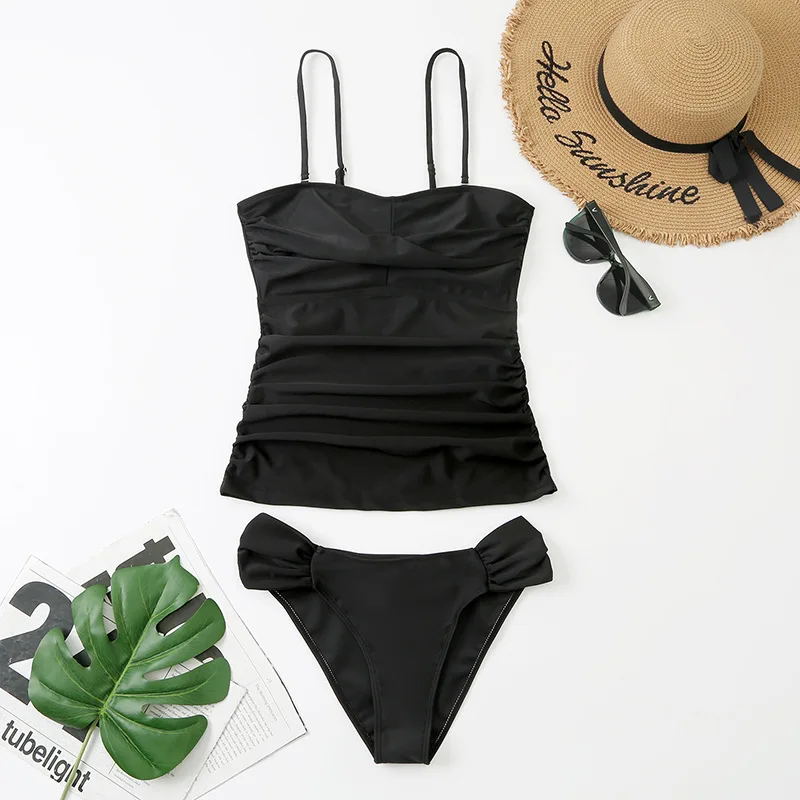 Maillot de Bain Débardeur à Bretelles Amovibles et Réglables