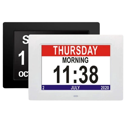 Horloge Digitale Grand Écran et 12 alarmes – Rappel Médical Senior
