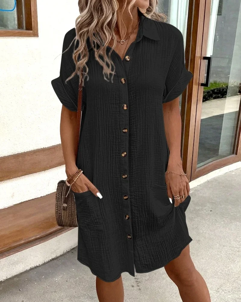 Robe en Gaze de Coton Vintage pour Femme