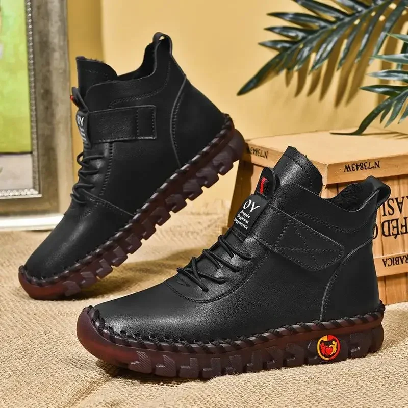 Bottines en SimiliCuir intérieur fourré - Faciles à enfiler