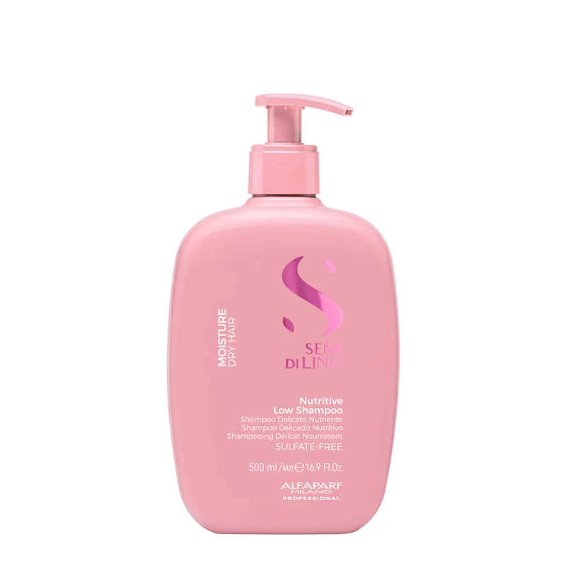 Alfaparf Milano Semi Di Lino Moisture Nutritive Low Shampoo 500ml - shampooing nourrissant doux pour cheveux secs