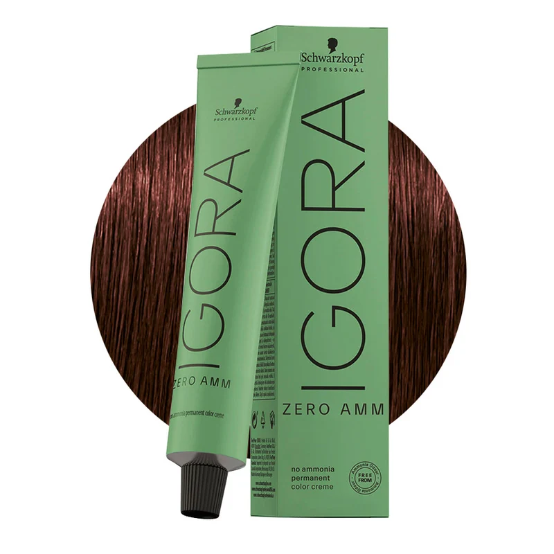 Schwarzkopf Igora Zero Amm 4-68 Brun Moyen Chocolat Rouge 60ml - coloration permanente sans ammoniaque