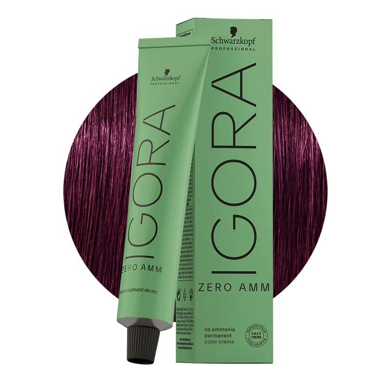 Schwarzkopf Igora Zero Amm 4-99 Brun Moyen Violet Extra 60ml - coloration permanente sans ammoniaque