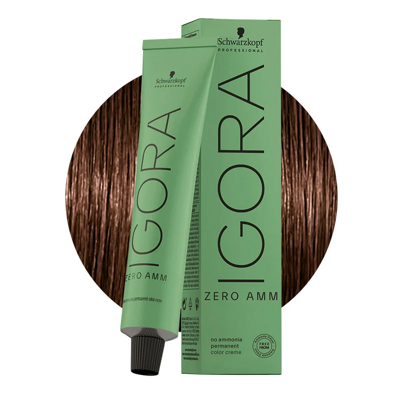 Schwarzkopf Igora Zero Amm 4-6 Brun Chocolat Moyen 60ml - coloration permanente sans ammoniaque