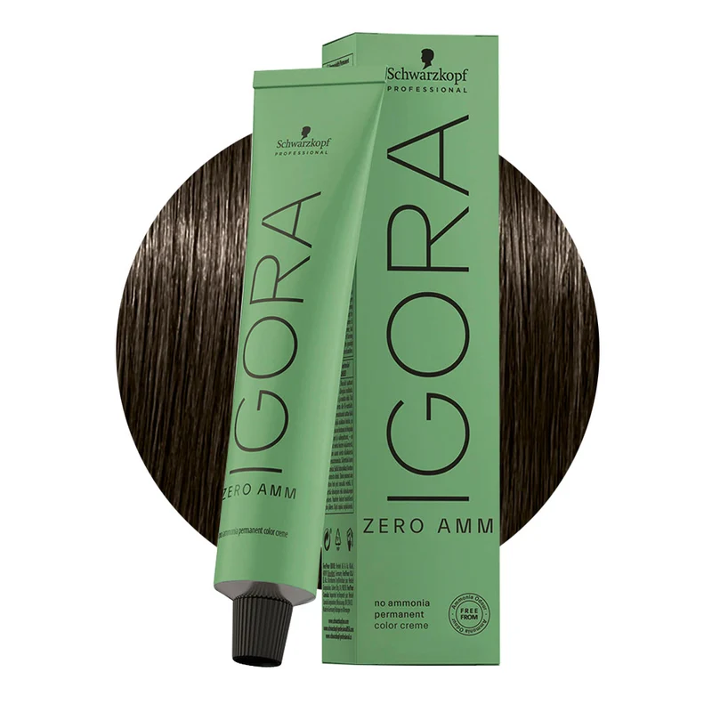 Schwarzkopf Igora Zero Amm 4-13 Châtain Moyen Cendré Mat 60ml - coloration permanente sans ammoniaque