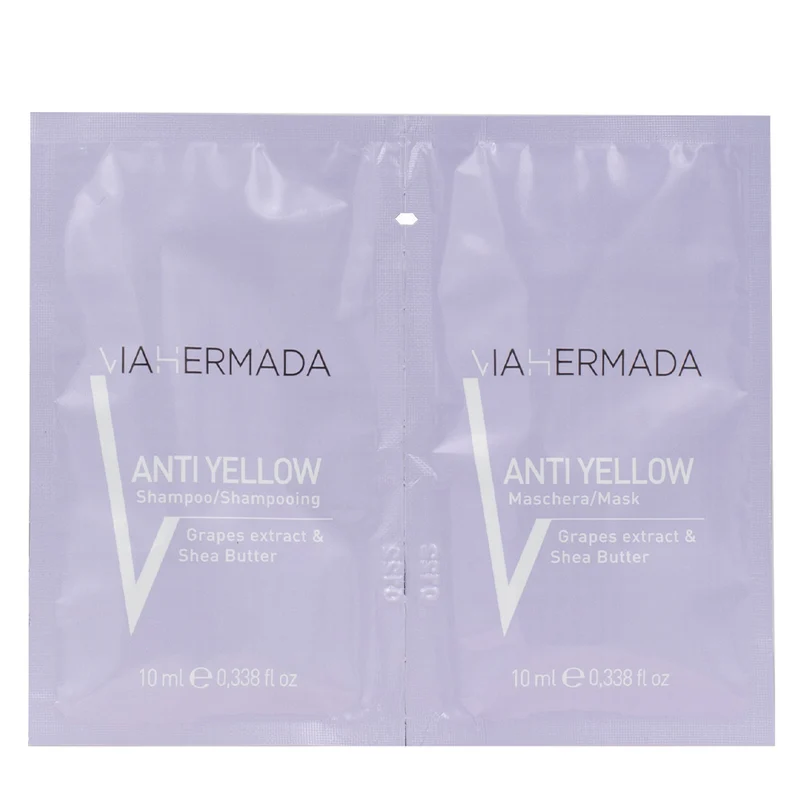VIAHERMADA Antiyellow shampoo + mask 10+10 ml GRATUIT