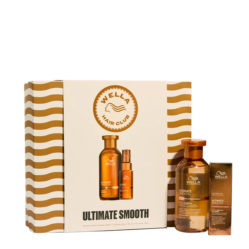 Wella Professionals Ultimate Smooth Coffret Spring - Shampooing et Miracle Oil Serum - 250ml + 30ml