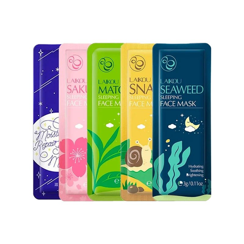 Lot de 5 Masques Hydratants de nuit visage